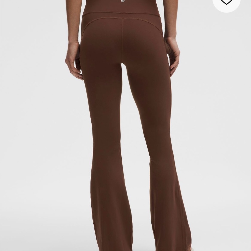 Brown High-Waisted Flare Pants